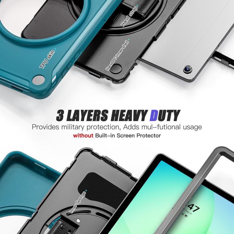 For Samsung Galaxy Tab A11+ Spider Wheel Silicone Hybrid PC Tablet Case