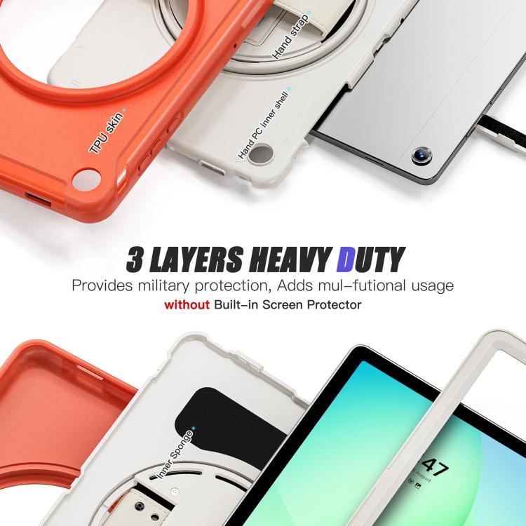 For Samsung Galaxy Tab A11+ Spider Wheel Silicone Hybrid PC Tablet Case