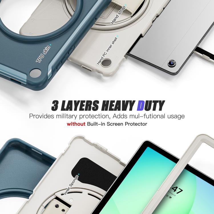 For Samsung Galaxy Tab A11+ Spider Wheel Silicone Hybrid PC Tablet Case