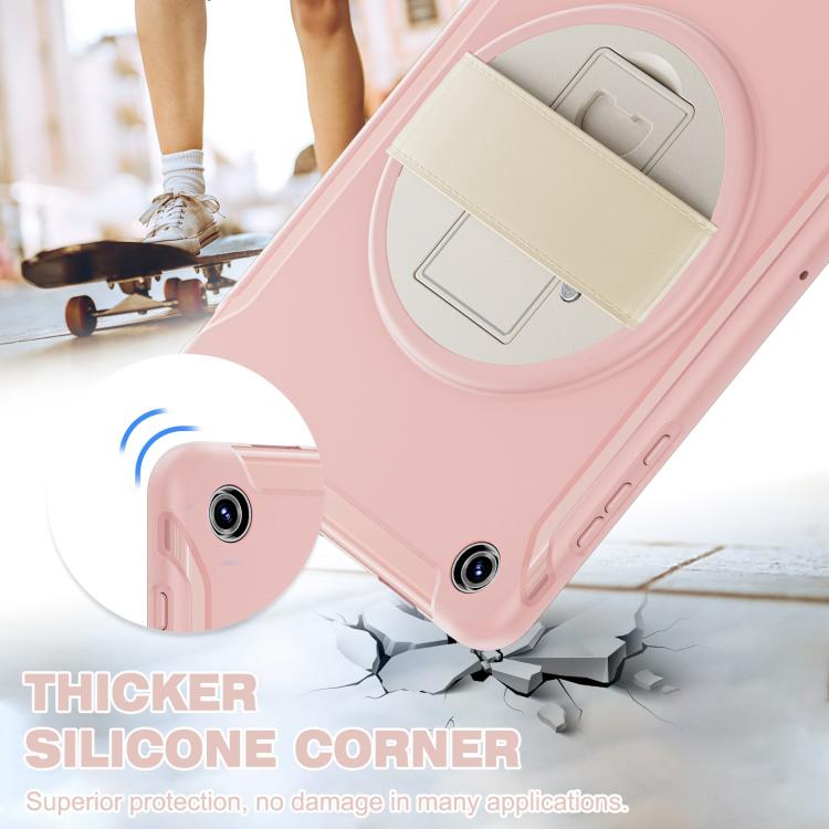 For Samsung Galaxy Tab A11+ Spider Wheel Silicone Hybrid PC Tablet Case