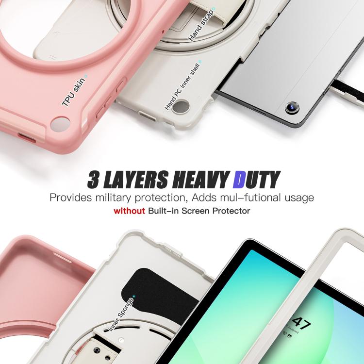 For Samsung Galaxy Tab A11+ Spider Wheel Silicone Hybrid PC Tablet Case