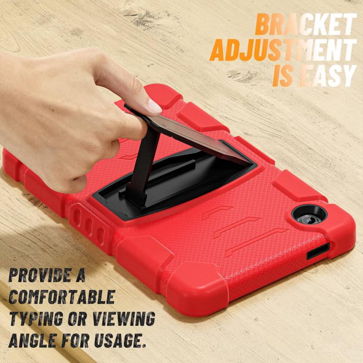 For Samsung Galaxy Tab A11 PC Hybrid Silicone Tablet Case with Holder