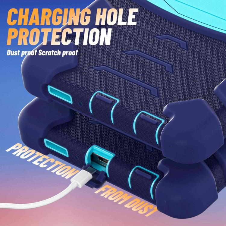 For Samsung Galaxy Tab A11 PC Hybrid Silicone Tablet Case with Holder