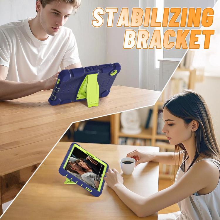 For Samsung Galaxy Tab A11 PC Hybrid Silicone Tablet Case with Holder