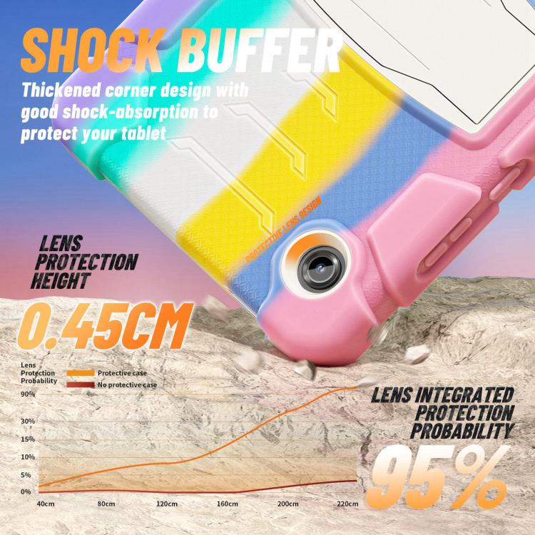 For Samsung Galaxy Tab A11 PC Hybrid Silicone Tablet Case with Holder