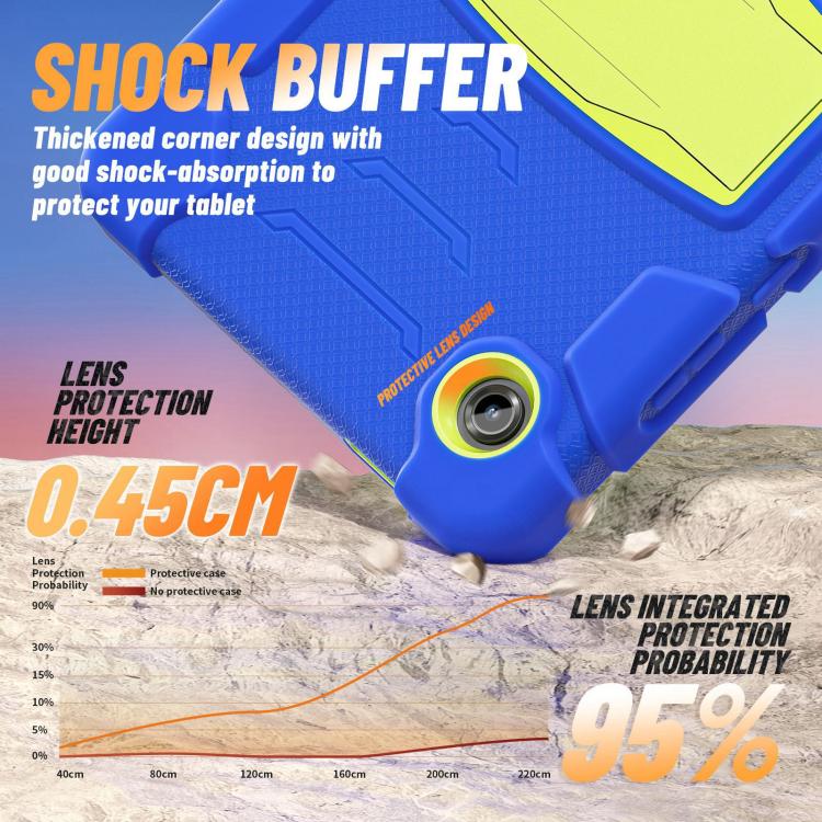 For Samsung Galaxy Tab A11 PC Hybrid Silicone Tablet Case with Holder