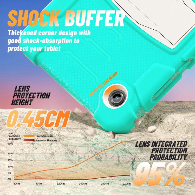 For Samsung Galaxy Tab A11 PC Hybrid Silicone Tablet Case with Holder