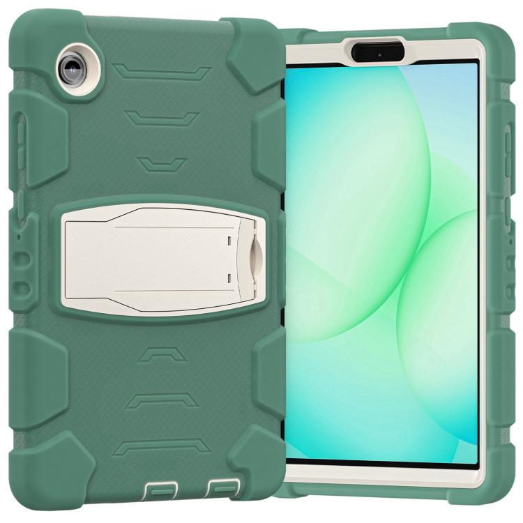 For Samsung Galaxy Tab A11 PC Hybrid Silicone Tablet Case with Holder