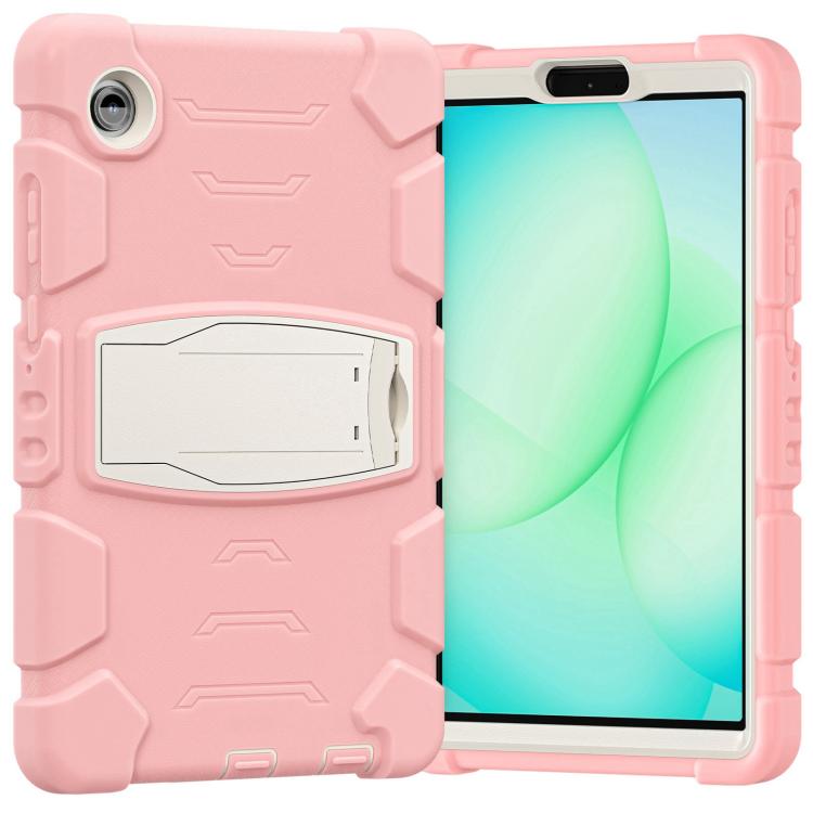 For Samsung Galaxy Tab A11 PC Hybrid Silicone Tablet Case with Holder
