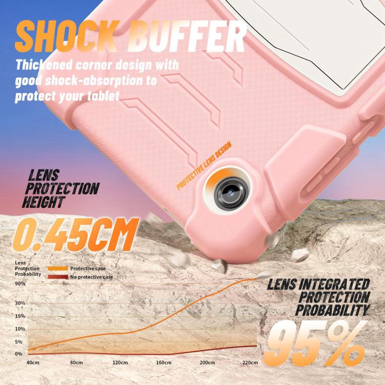 For Samsung Galaxy Tab A11 PC Hybrid Silicone Tablet Case with Holder