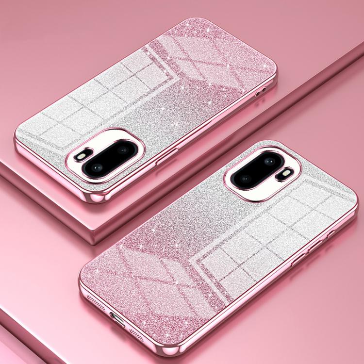 For OnePlus Ace 6 / Ace 6T / 15R Gradient Glitter Powder Electroplated Phone Case