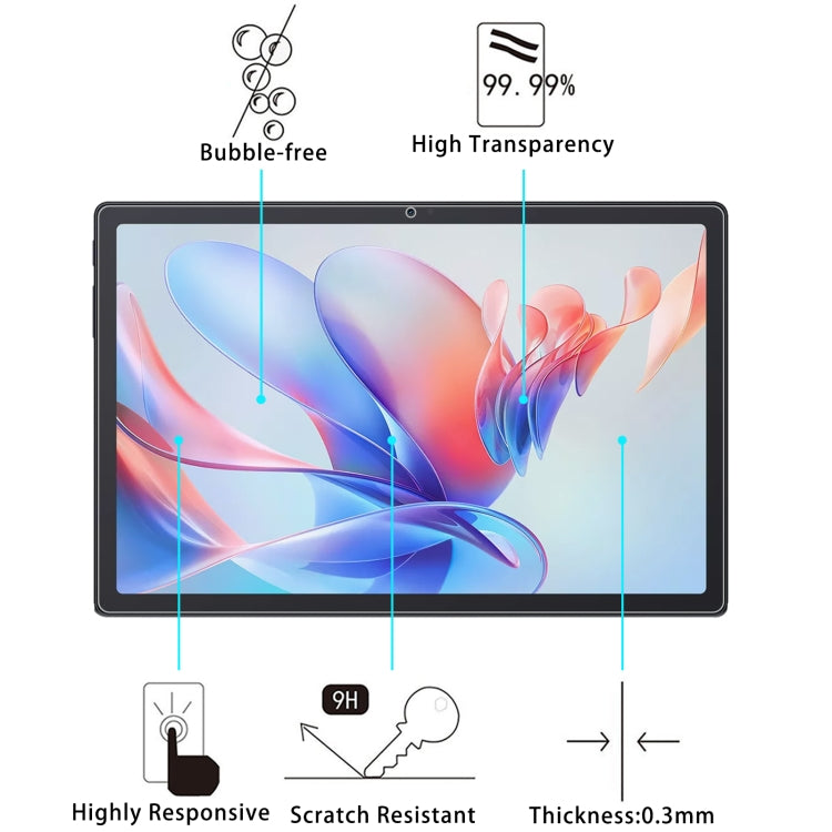 For Oscal Pad 80 WiFi 10.5 25pcs 9H 0.3mm Explosion-proof Tempered Glass Film