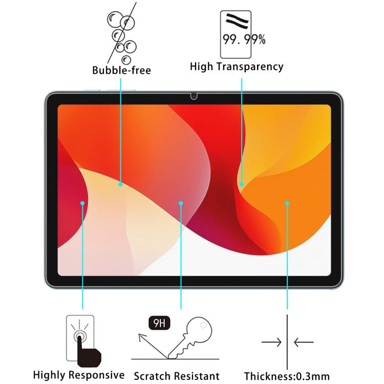 For Oscal Pad 30 WiFi 10.1 inch 25pcs 9H 0.3mm Explosion-proof Tempered Glass Film