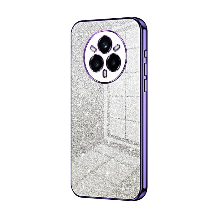 For Realme 14 Pro+ Gradient Glitter Powder Electroplated Phone Case