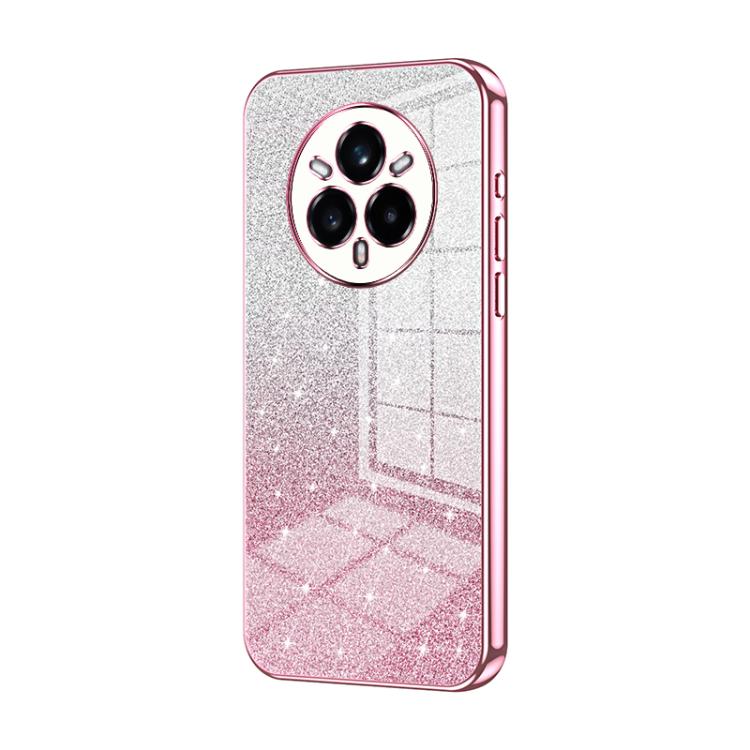 For Realme 14 Pro+ Gradient Glitter Powder Electroplated Phone Case