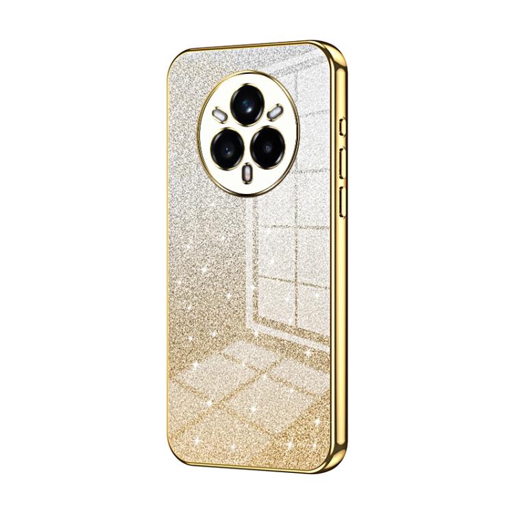 For Realme 14 Pro+ Gradient Glitter Powder Electroplated Phone Case