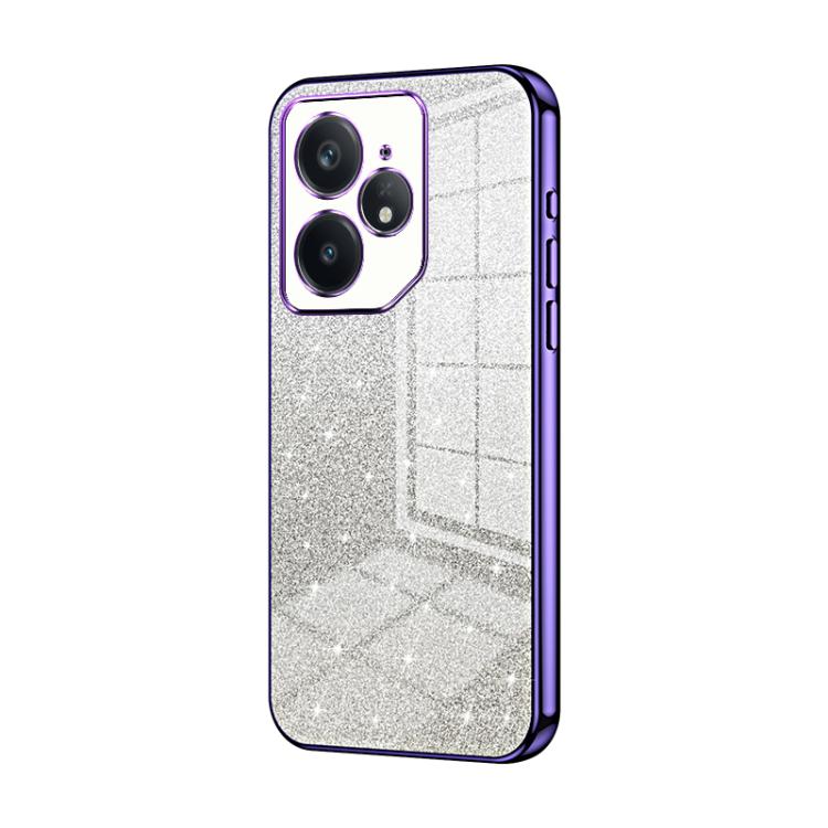 For Realme Neo7 Gradient Glitter Powder Electroplated Phone Case