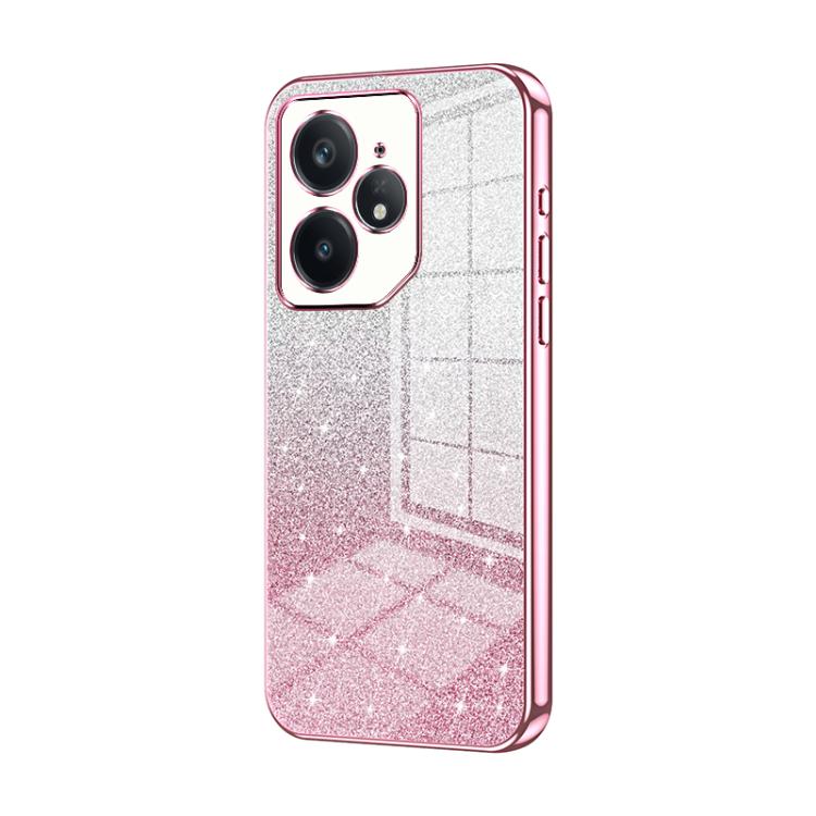 For Realme Neo7 Gradient Glitter Powder Electroplated Phone Case