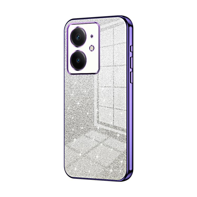 For Realme Neo7 SE Gradient Glitter Powder Electroplated Phone Case