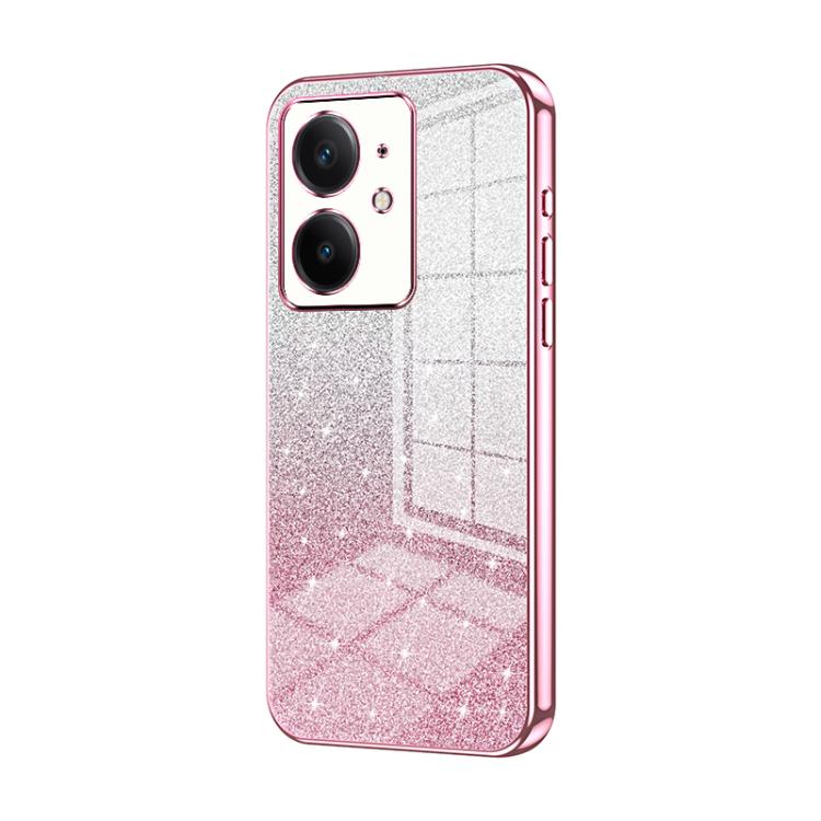 For Realme Neo7 SE Gradient Glitter Powder Electroplated Phone Case