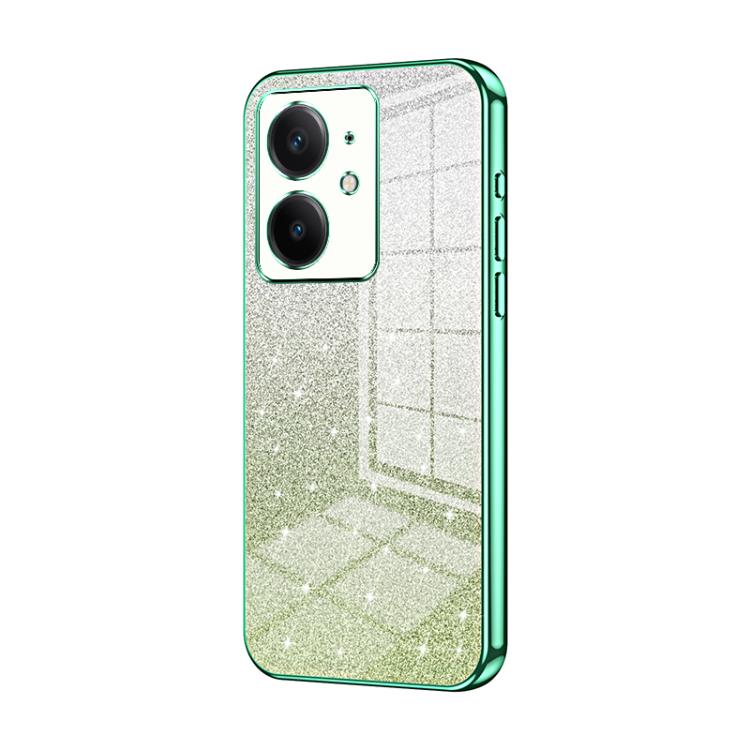 For Realme Neo7 SE Gradient Glitter Powder Electroplated Phone Case