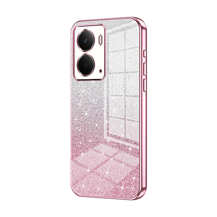 For Realme Neo7x Gradient Glitter Powder Electroplated Phone Case