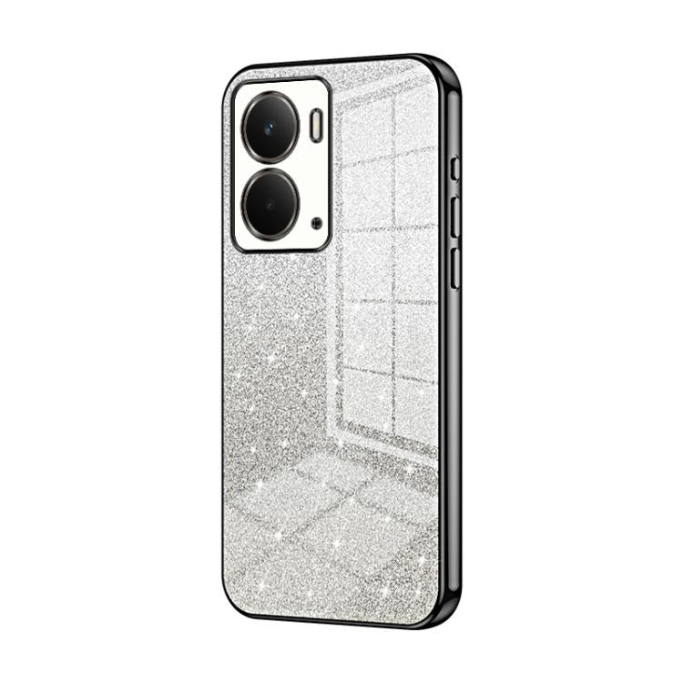 For Realme Neo7x Gradient Glitter Powder Electroplated Phone Case