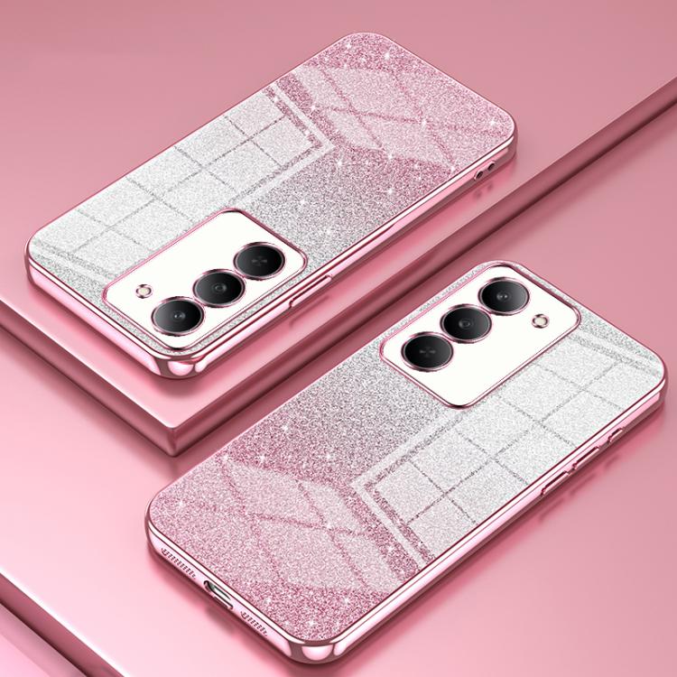 For Realme V60 Pro Gradient Glitter Powder Electroplated Phone Case