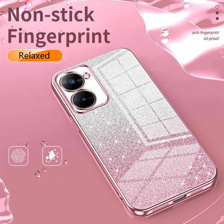 For Realme 13 Pro+ Gradient Glitter Powder Electroplated Phone Case