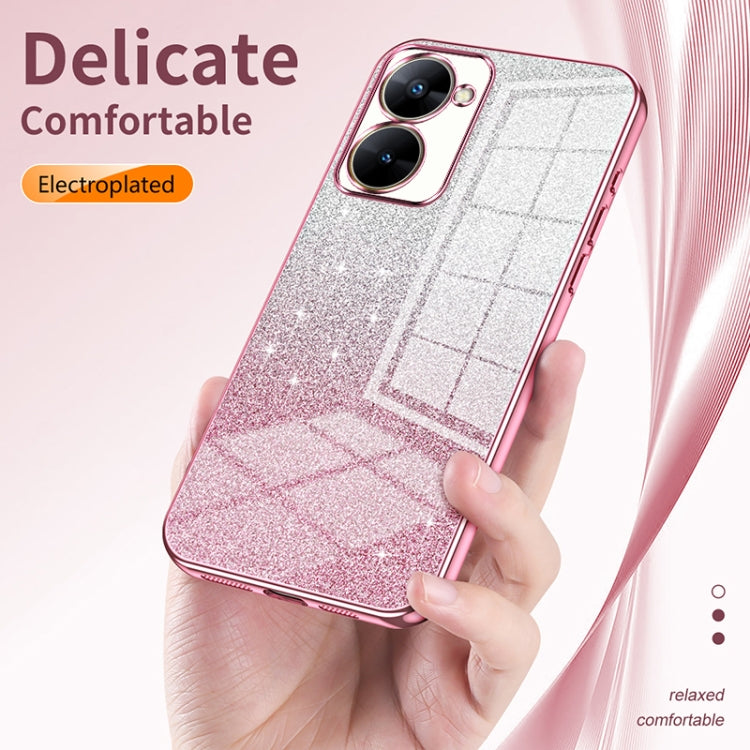 For Realme 13 Pro+ Gradient Glitter Powder Electroplated Phone Case