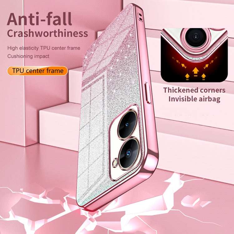 For Realme 13 Pro+ Gradient Glitter Powder Electroplated Phone Case