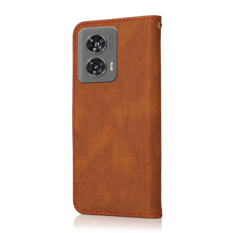 For Motorola Edge 50 Fusion Dual-color Stitching Leather Phone Case