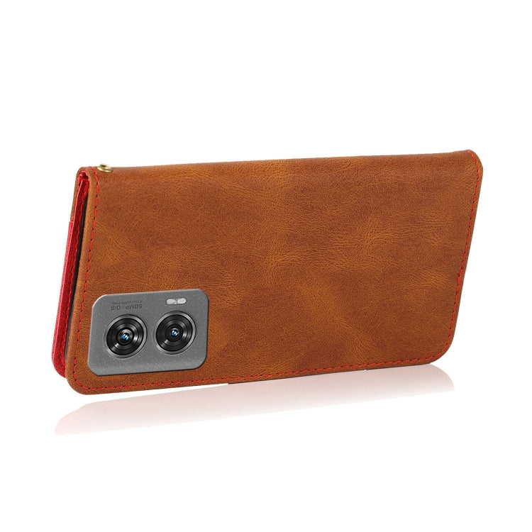 For Motorola Edge 50 Fusion Dual-color Stitching Leather Phone Case