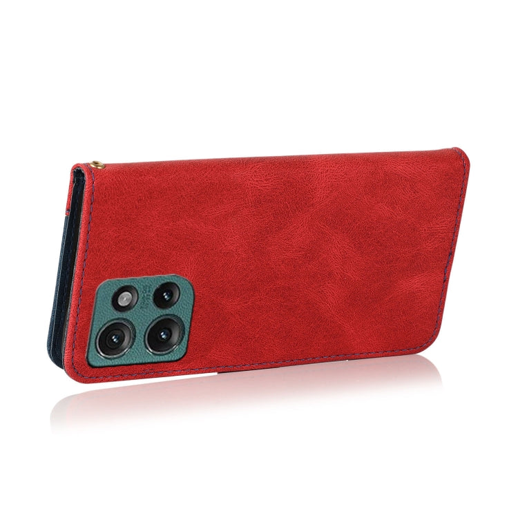 For Motorola Edge 50 5G Dual-color Stitching Leather Phone Case