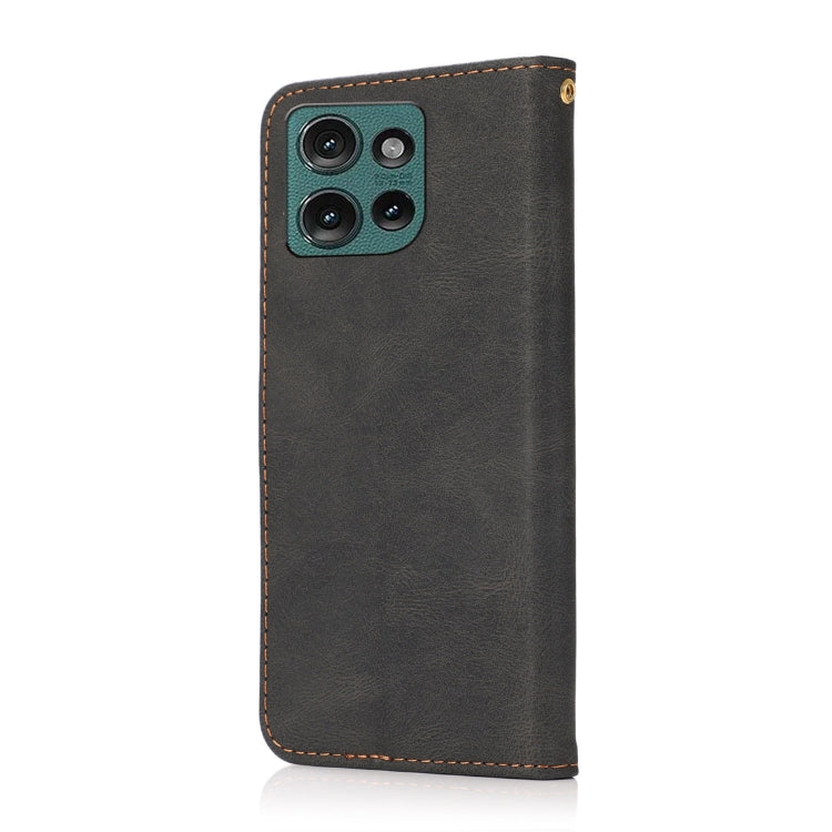 For Motorola Edge 50 5G Dual-color Stitching Leather Phone Case