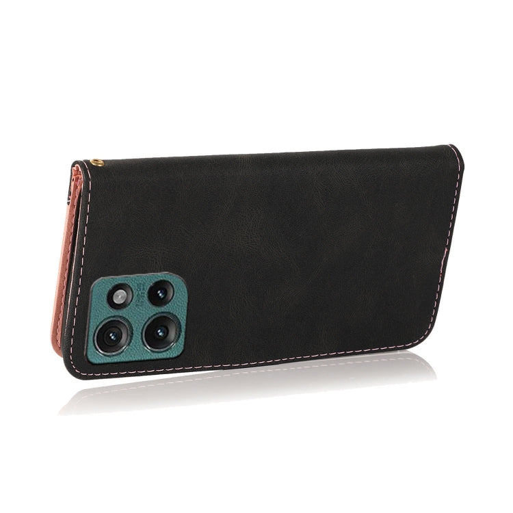 For Motorola Edge 50 5G Dual-color Stitching Leather Phone Case