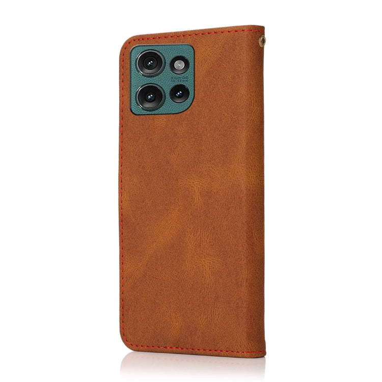 For Motorola Edge 50 5G Dual-color Stitching Leather Phone Case