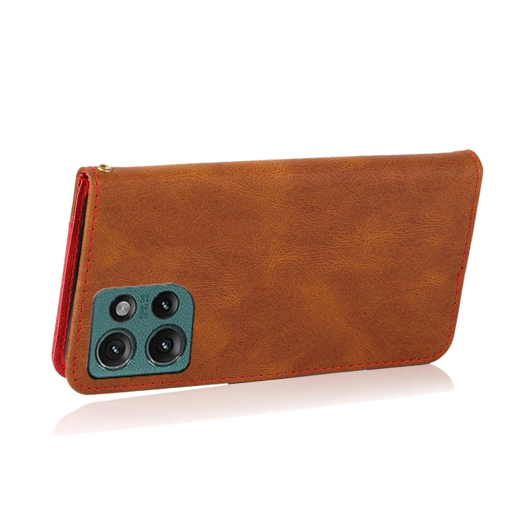 For Motorola Edge 50 5G Dual-color Stitching Leather Phone Case