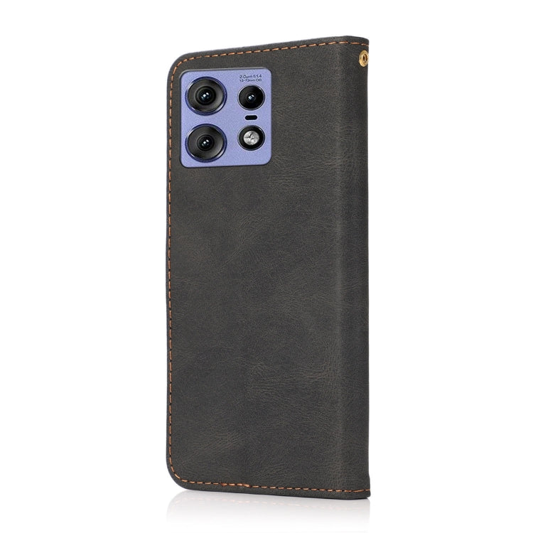For Motorola Edge 50 Pro Dual-color Stitching Leather Phone Case