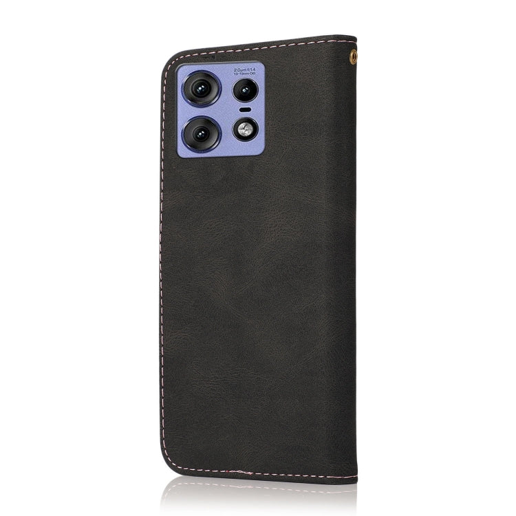 For Motorola Edge 50 Pro Dual-color Stitching Leather Phone Case
