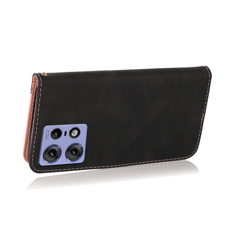For Motorola Edge 50 Pro Dual-color Stitching Leather Phone Case