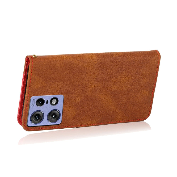 For Motorola Edge 50 Pro Dual-color Stitching Leather Phone Case