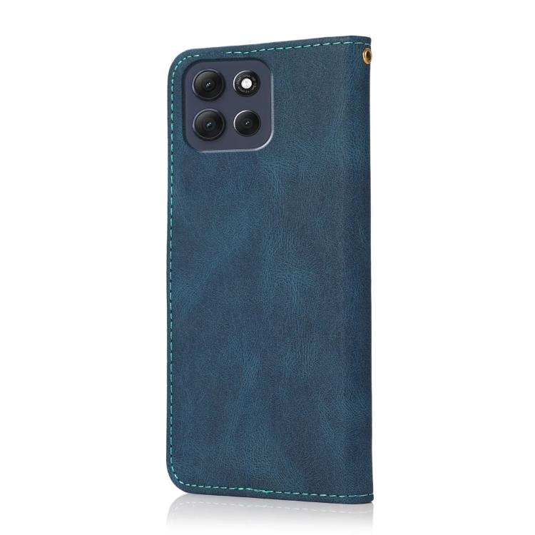 For Motorola Moto G86 Power Dual-color Stitching Leather Phone Case