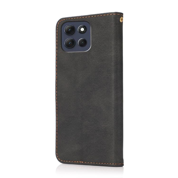 For Motorola Moto G86 Power Dual-color Stitching Leather Phone Case