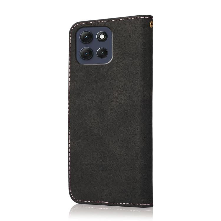 For Motorola Moto G86 Power Dual-color Stitching Leather Phone Case