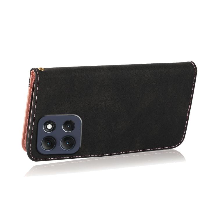 For Motorola Moto G86 Power Dual-color Stitching Leather Phone Case