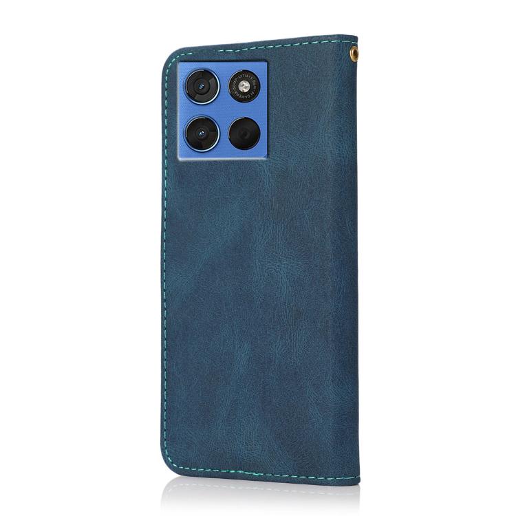 For Motorola Moto G57 5G Dual-color Stitching Leather Phone Case