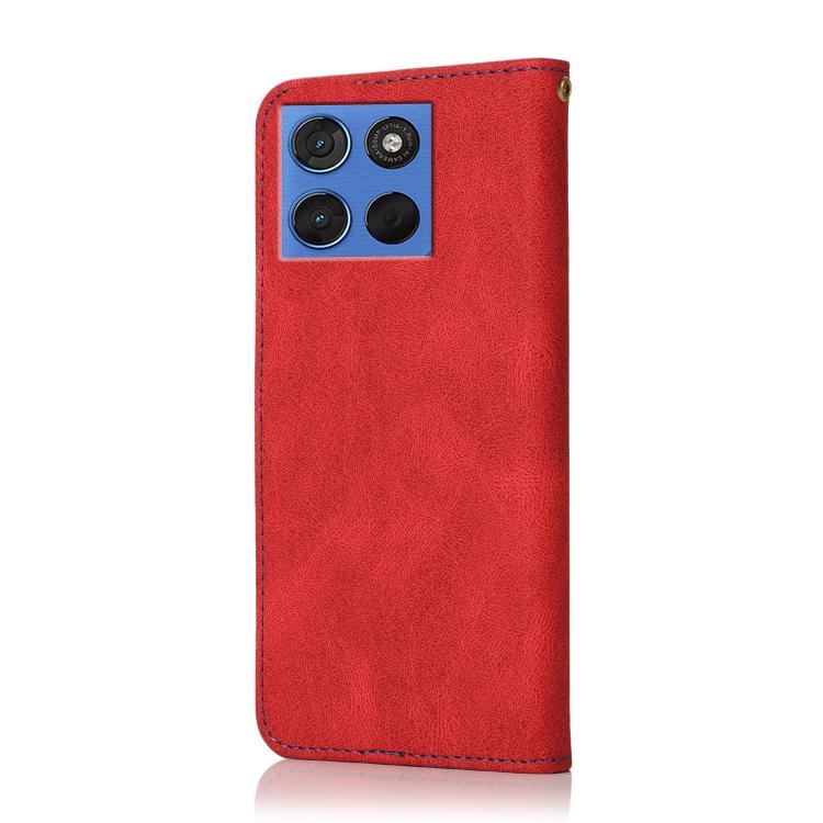 For Motorola Moto G57 5G Dual-color Stitching Leather Phone Case
