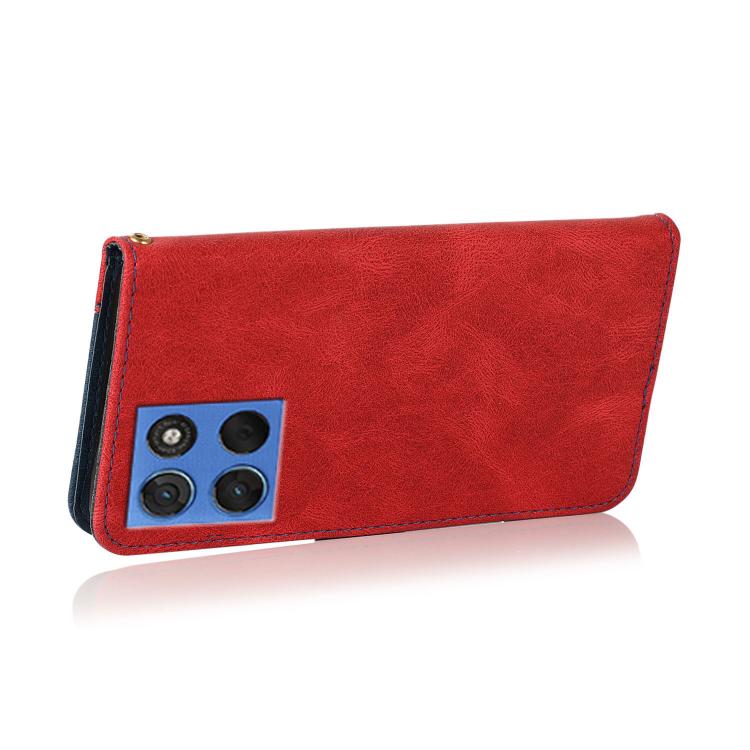 For Motorola Moto G57 5G Dual-color Stitching Leather Phone Case