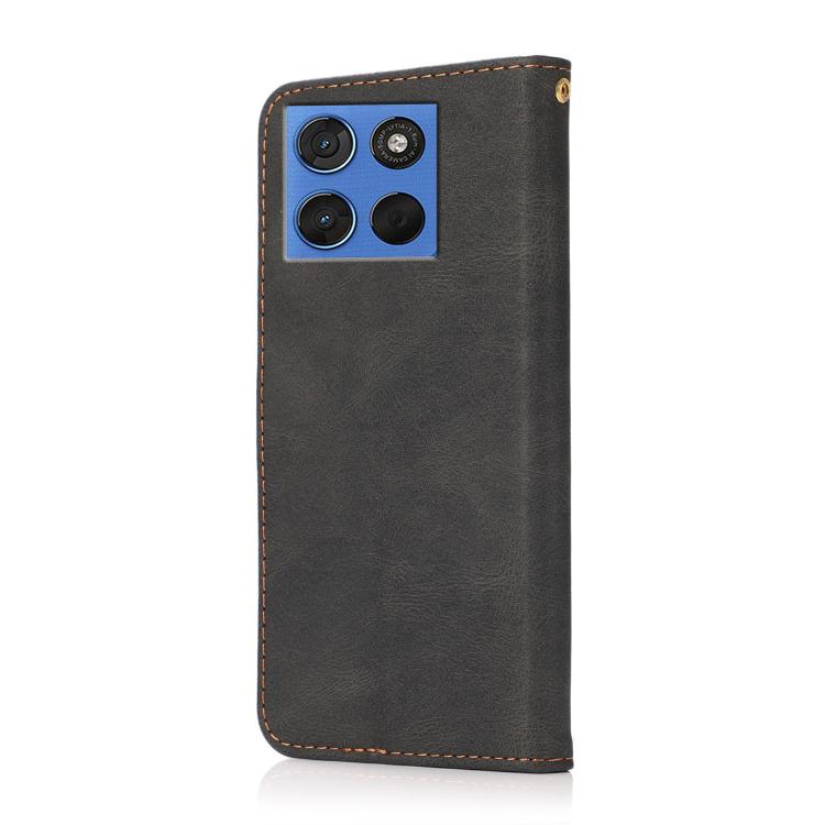 For Motorola Moto G57 5G Dual-color Stitching Leather Phone Case